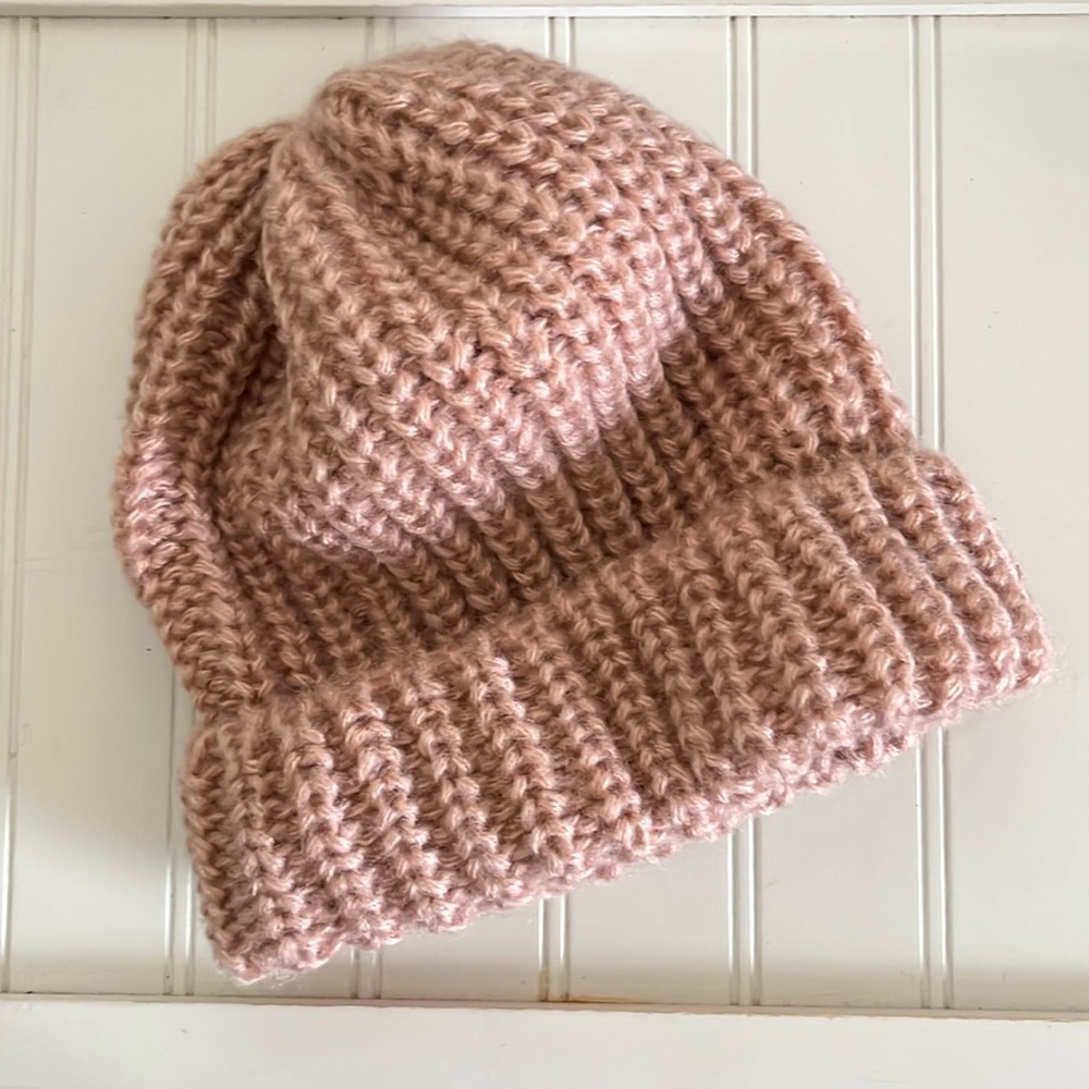 Sunday best pink knit beanie